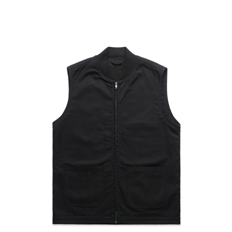 Canvas Heavy Vest in Black